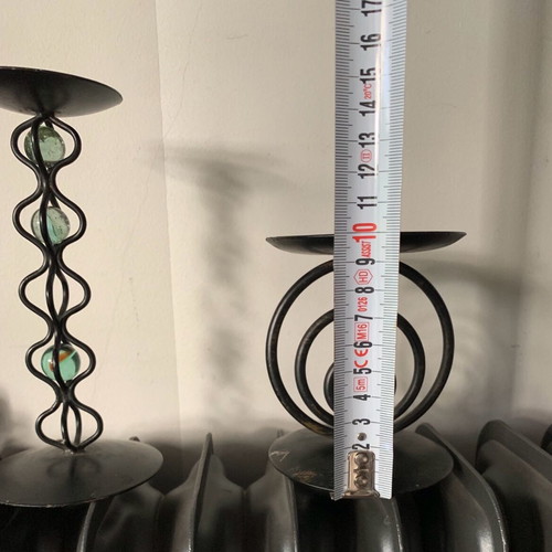 Candlesticks used, 2 black metal
