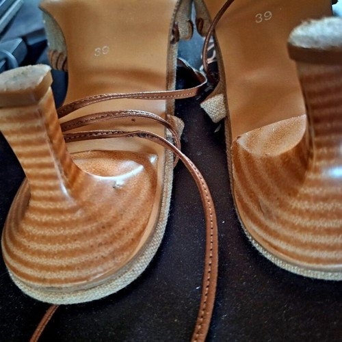 Vintage Y2K Nemesis mules size 39, like new, beige and brown