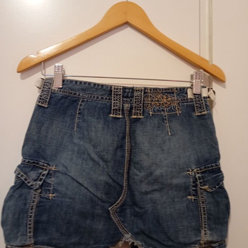 Mini denim skirt Eva by Moritz like new, with cargo pockets
