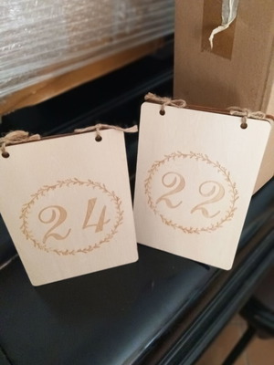 Wooden Table Numbering 24 Pieces new