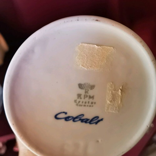 Porcelain vase KPM cobalt new