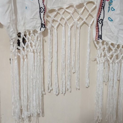 Boho bolero Glamorous like new with embroidery and fringes, viscose