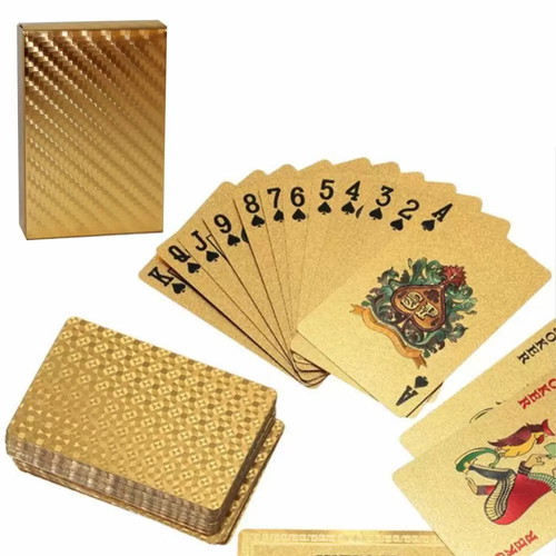 Luxury plastic gold playing cards new