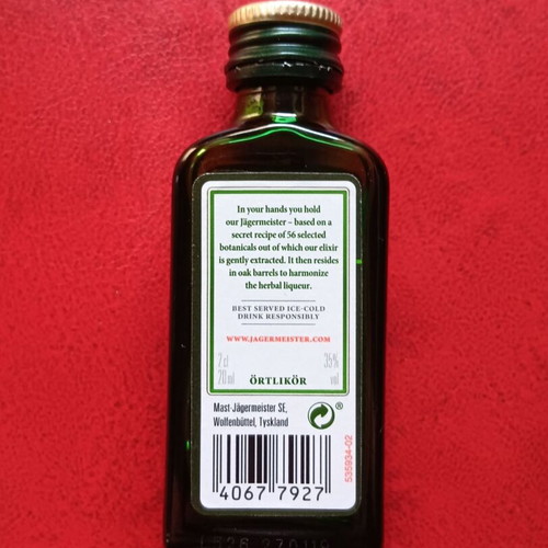 Jagermeister collectible glass miniature bottle like new