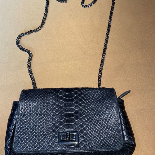 Shoulder bag black leather evening used