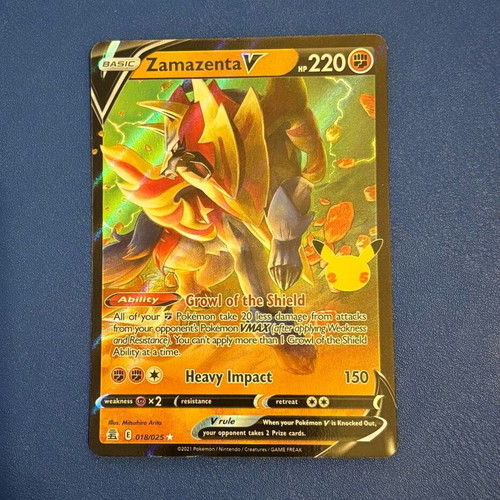 Zamazenta V Celebrations 018 new, in top loader