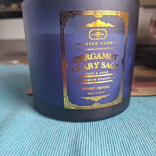 Lawrence Grey Bergamot Clary Sage scented candle 300g new