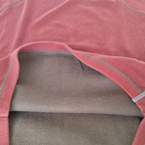 Columbia Vertex men's knit sweater L, red with grey and brown details
