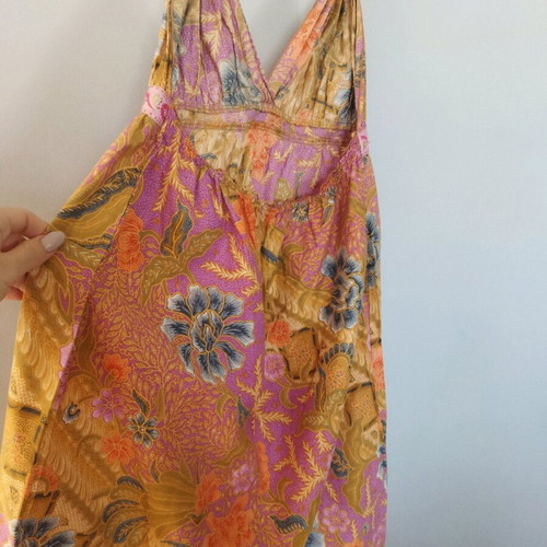 Summer mini dress like new, multicolor, 100% cotton
