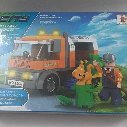 City Building Blocks Garbage Truck New