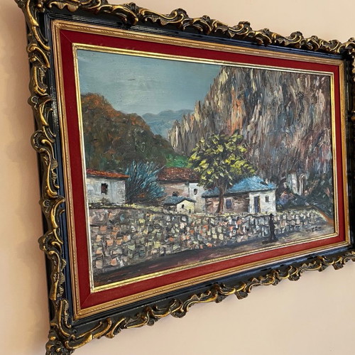 Oil painting on canvas used with frame 100x69 cm
