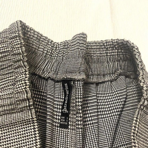 Stradivarius checked pants like new, black and grey, size S