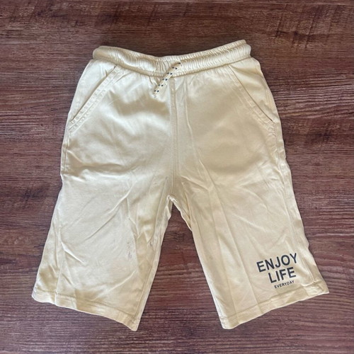 Children's shorts size 7 years used, yellow, 122 cm