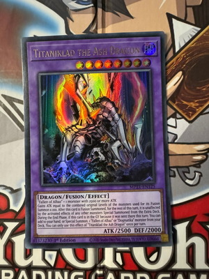 Titaniklad The Ash Dragon Ultra Rare Yu-Gi-Oh! card like new