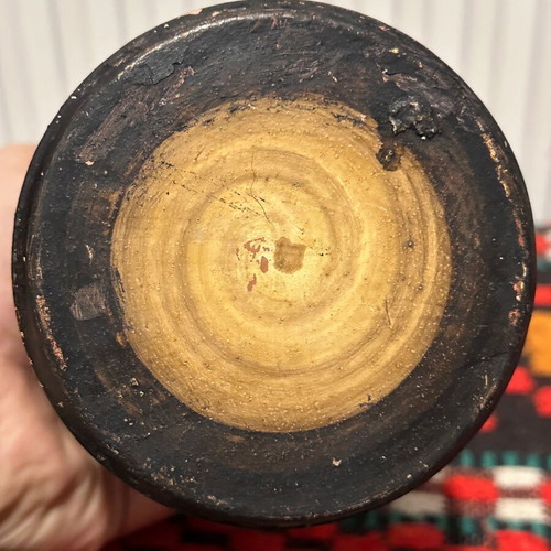 Vintage clay vase used 19.5x9.5cm