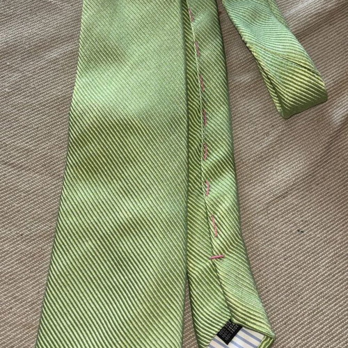 Pier Paolo La Rosa silk tie green, new