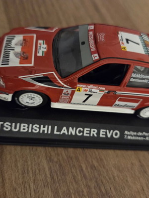 Mitsubishi Lancer Evo Rally de Portugal 2001 μοντέλο 1/43 μεταχειρισμένο, λείπει αεροτομή