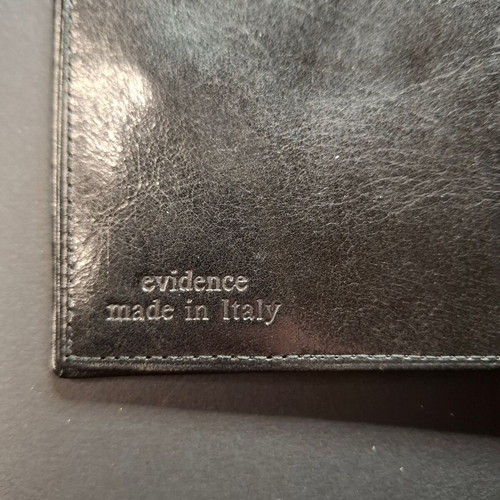 Italian leather men's wallet Evidence new, black