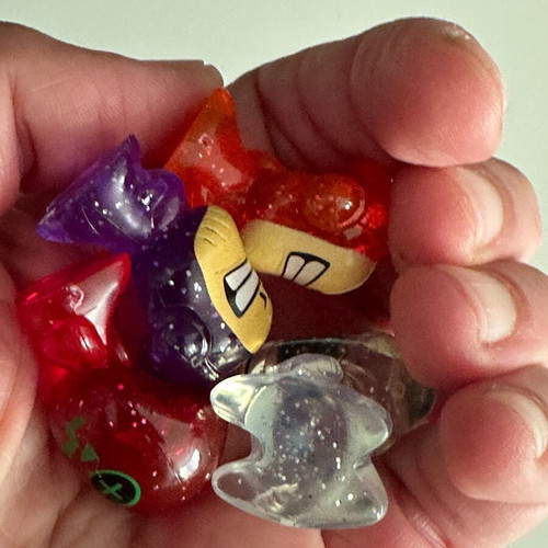 Gogo’s Crazy Bones glitter translucent collectible set like new