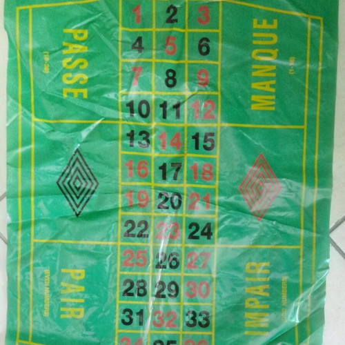 Roulette felt used, made of nylon