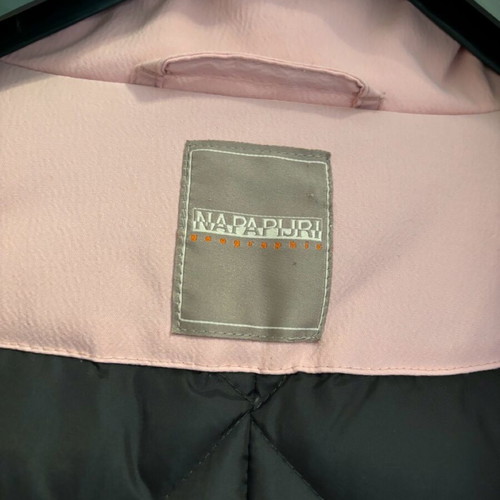 Napapijri pink jacket like new, very warm with removable fur hood