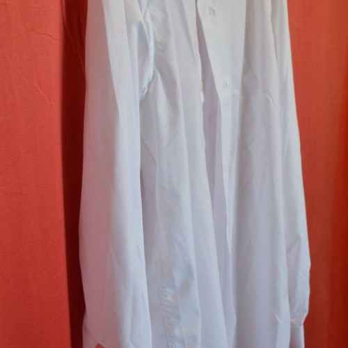 White shirt with papadistiko collar new, size L