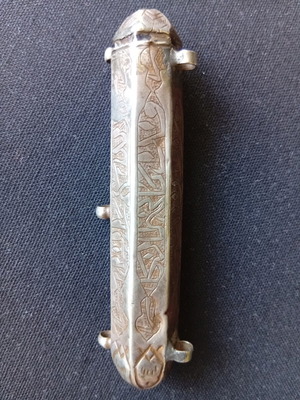 Silver amulet box 8 cm used