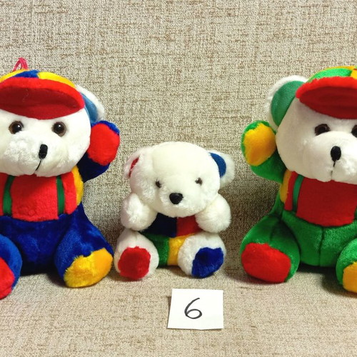 Stuffed animal dolls new, pack of 3, 1990s vintage teddy bears