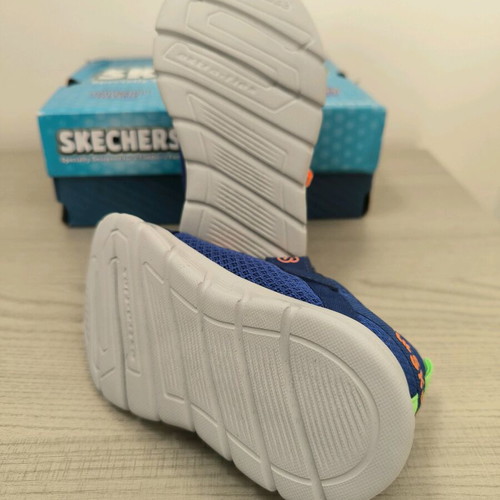Skechers kids athletic shoes size 23 like new, blue orange