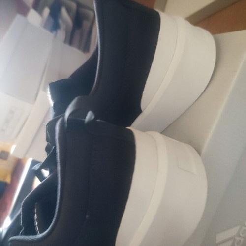 Adidas athletic shoes new, black and white, size 40