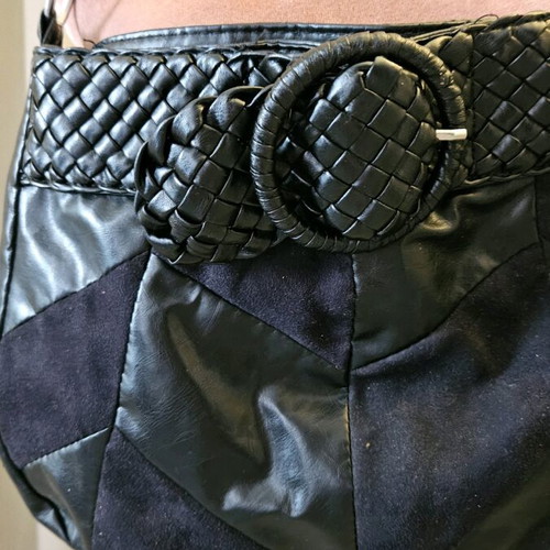 Shoulder handbag black new 25x30 cm