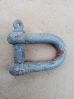 Nautical D-type shackle, 20mm diameter