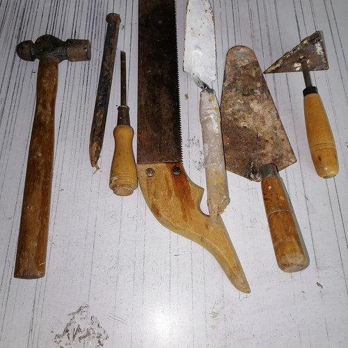 70-year-old tools used, set of 7 pieces