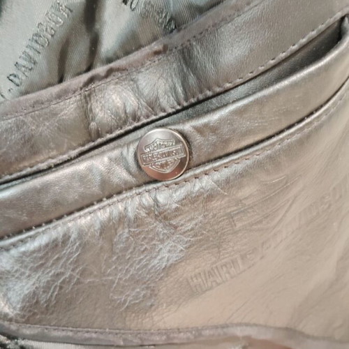 Harley Davidson leather coat like new, black