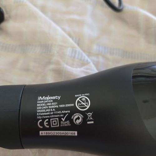 Hairdryer Majesty Professional 2000W new with diffuser