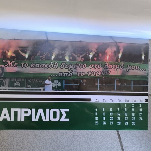Panathinaikos Gate 13 Calendar 2022 used