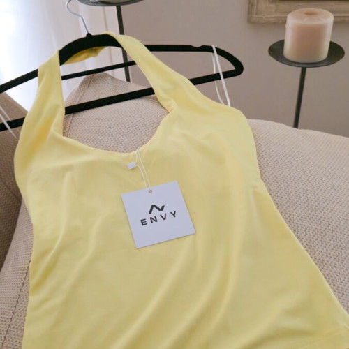 Envy Fashion Halterneck Backless Top new, size S, yellow