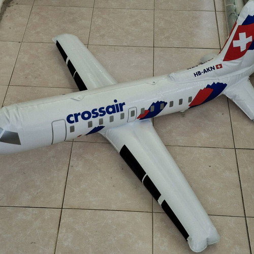 Inflatable airplane collectible like new large Crossair