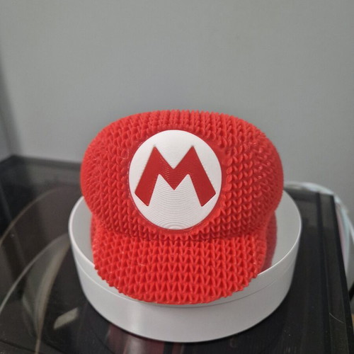 Super Mario knitted decorative hat like new, 3d printed
