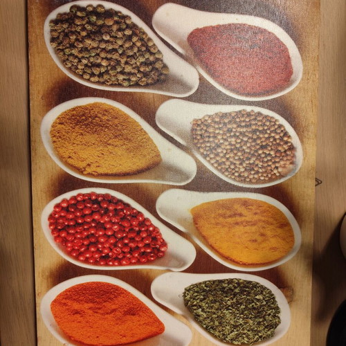 Spices canvas like new, 40x30x1.5 on wooden canvas