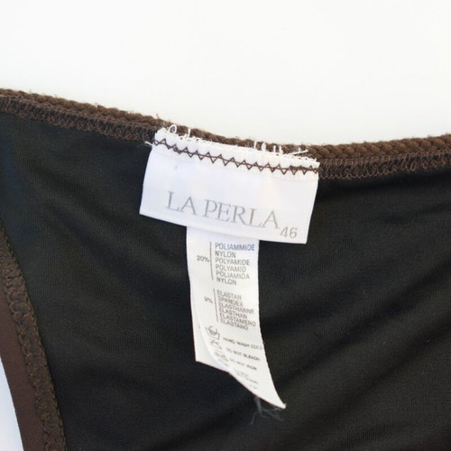 La Perla Soutache Luxury Crochet Bikini Brown Medium Like New