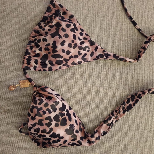 Leopard Print Bikini Set size S-M new, brown