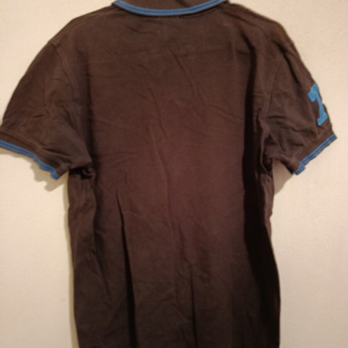 2nd Skin men's polo shirt used, size S, blue and brown
