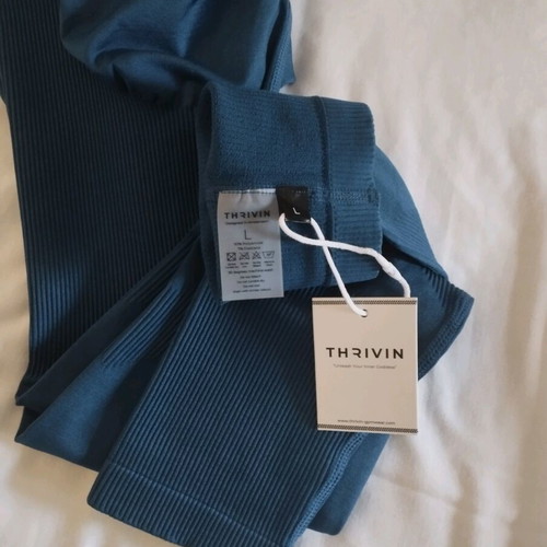 Thrivin leggings unused, athletic, blue, size L