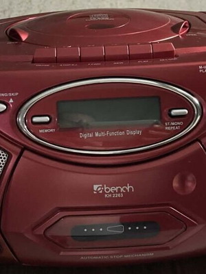 Bench portable stereo new with radio, cassette player and CD