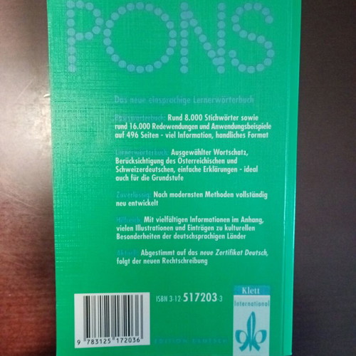 PONS dictionaries used, German-Greek and Greek-German, pack of two