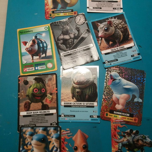 Brainrot collectible cards like new, pack of 11