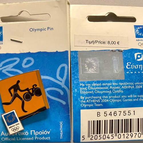 Cycling Pin Athens 2004 Olympic Games new