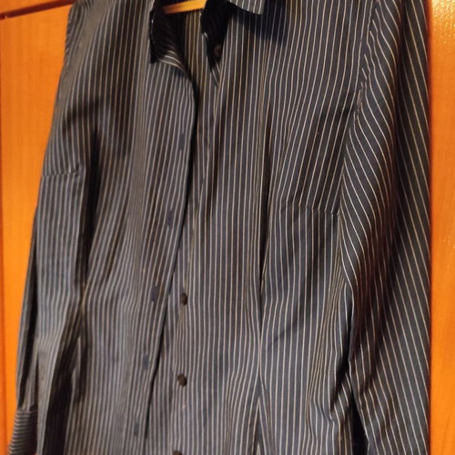 Stefanel shirt blue with white stripes like new, size M