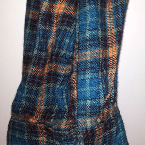Checked shirt size Medium like new, cotton, green and orange